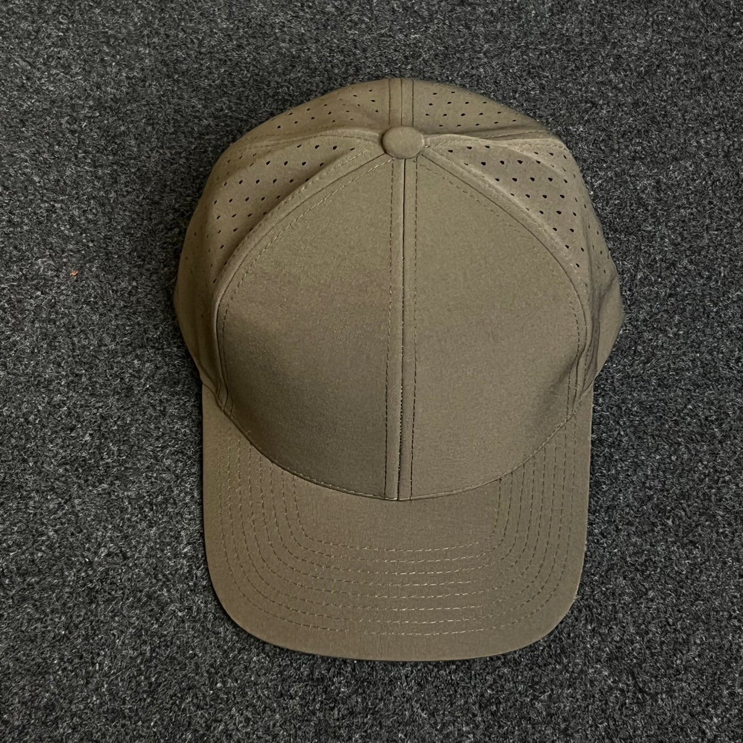 Blank Khaki Laser-Vented Performance Baseball Cap