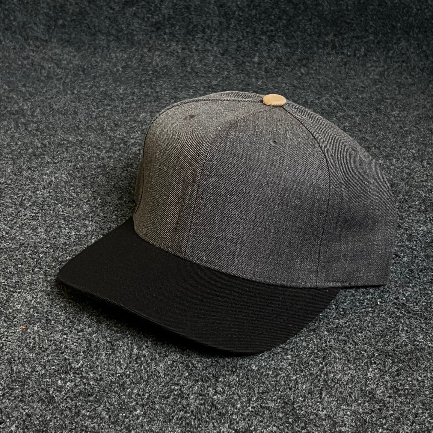 Blank Two-Tone Gray/Black Baseball Cap