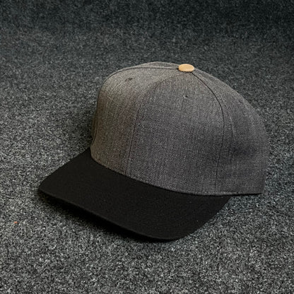 Blank Two-Tone Gray/Black Baseball Cap