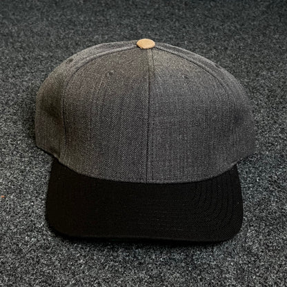 Blank Two-Tone Gray/Black Baseball Cap