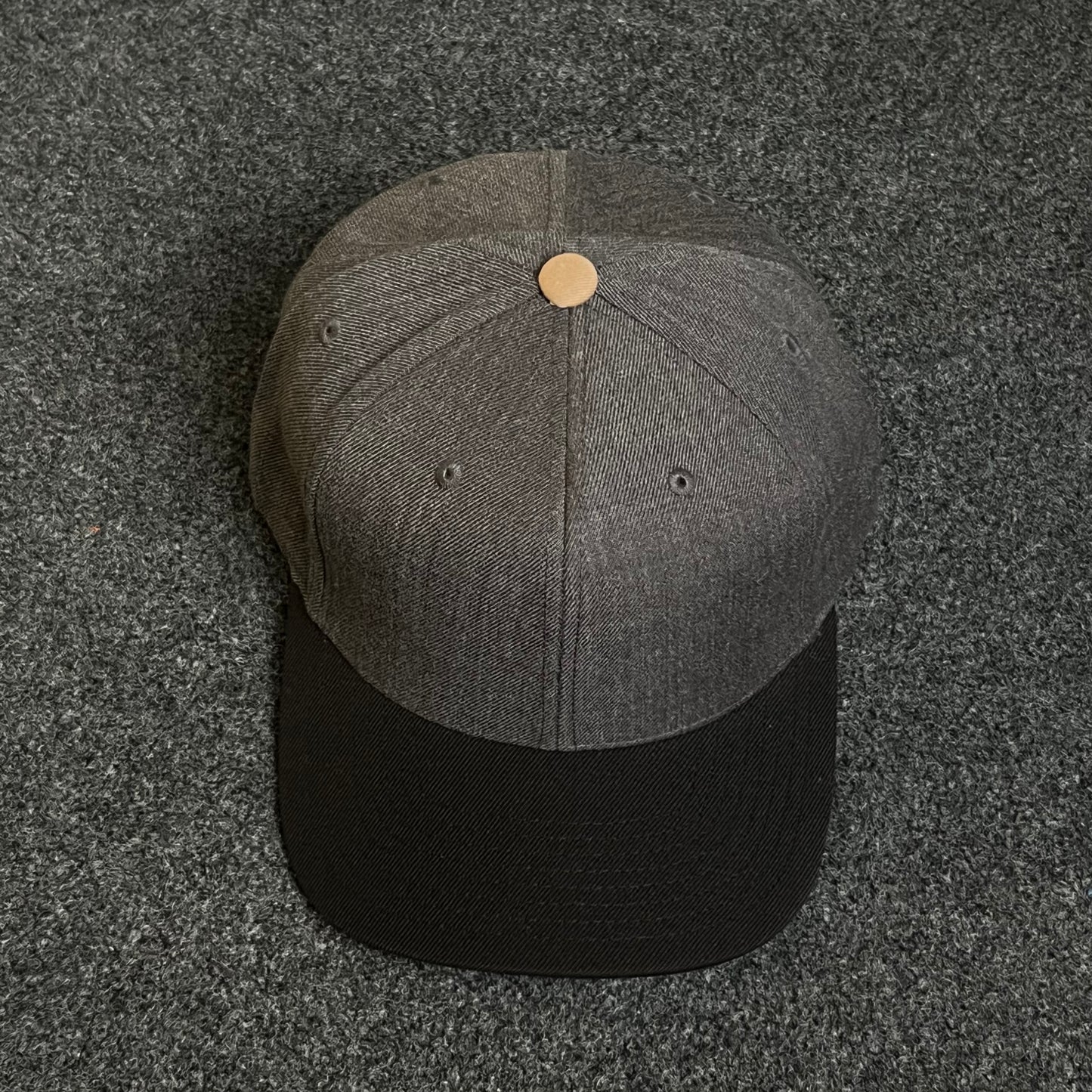 Blank Two-Tone Gray/Black Baseball Cap