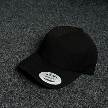 Yupoong Flexfit Blank Black Fitted Baseball Cap