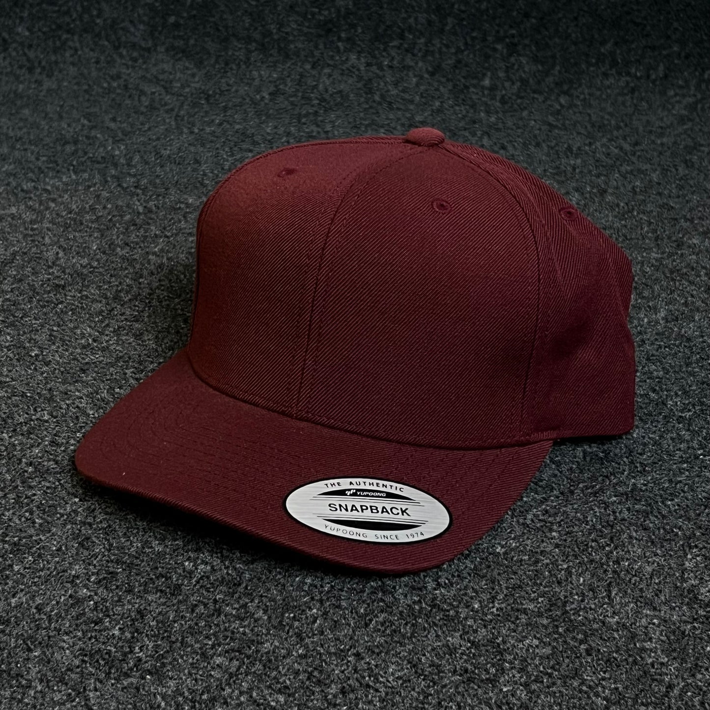 Yupoong Flexfit Blank Maroon Fitted Baseball Cap