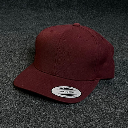 Yupoong Flexfit Blank Maroon Fitted Baseball Cap