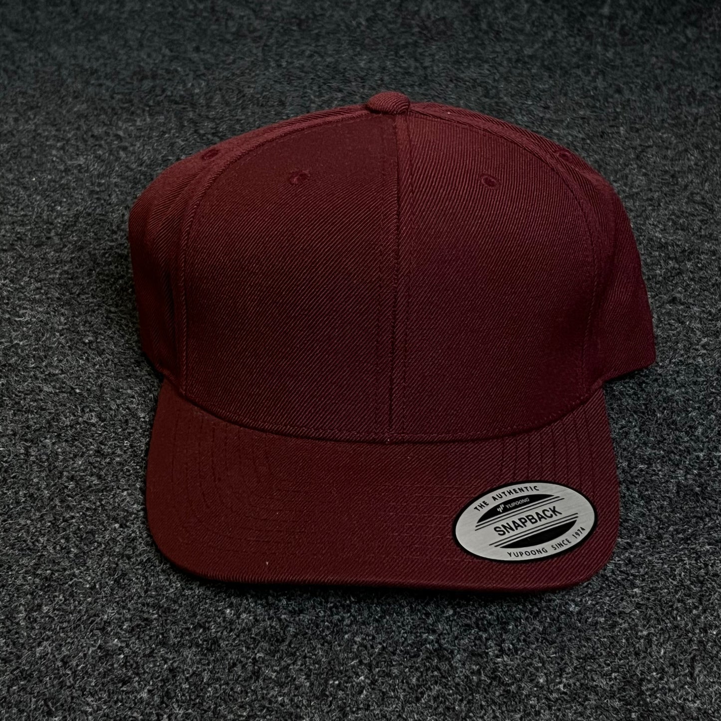 Yupoong Flexfit Blank Maroon Fitted Baseball Cap