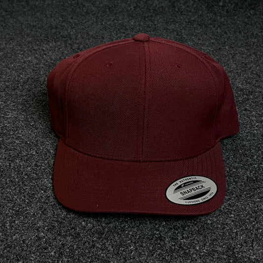 Yupoong Flexfit Blank Maroon Fitted Baseball Cap