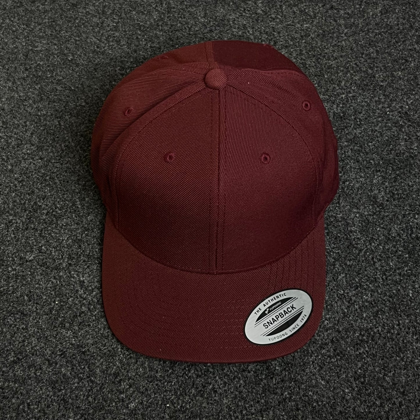 Yupoong Flexfit Blank Maroon Fitted Baseball Cap