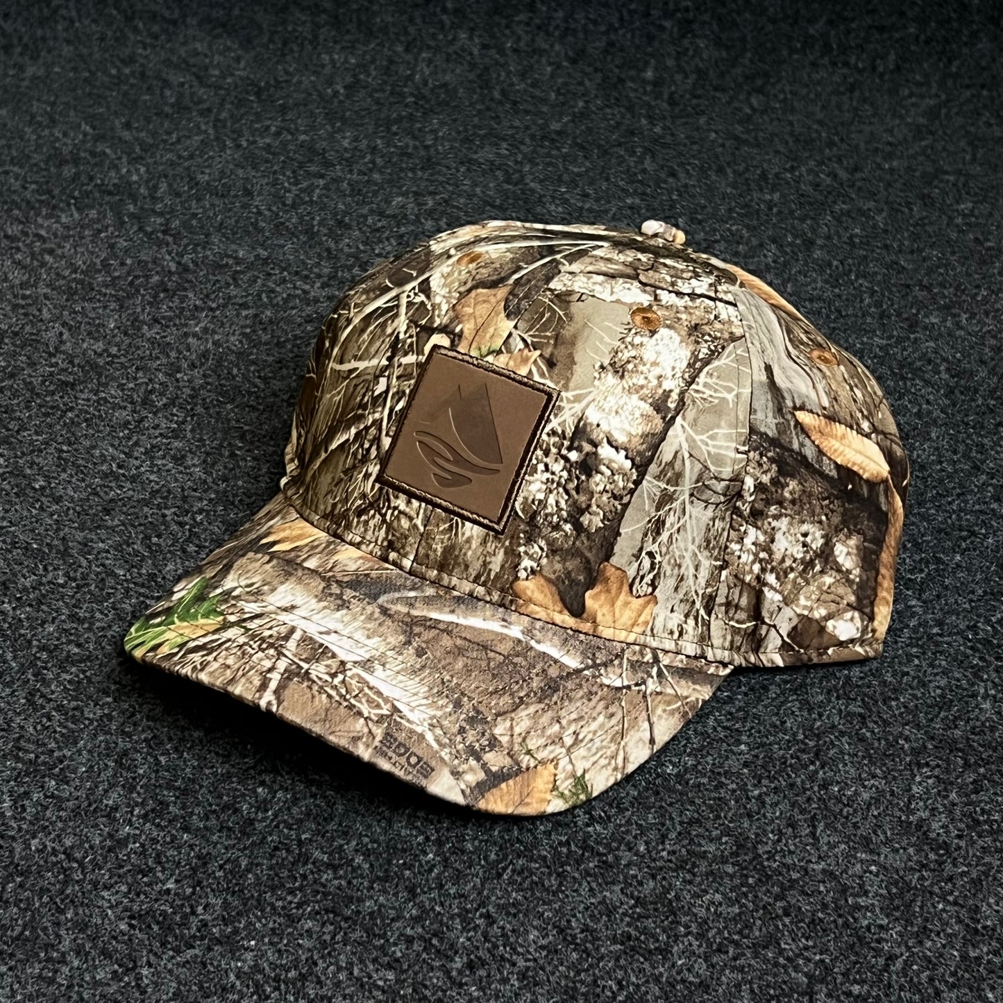 Realtree Camo Leather Patch Cap