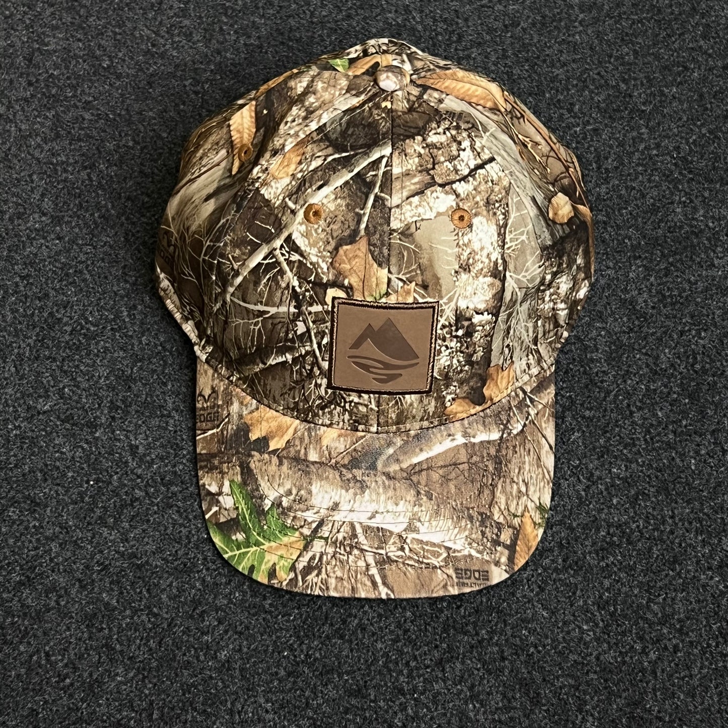 Realtree Camo Leather Patch Cap