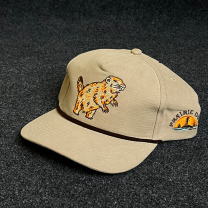 Khaki Prairie Dog Embroidered Cap