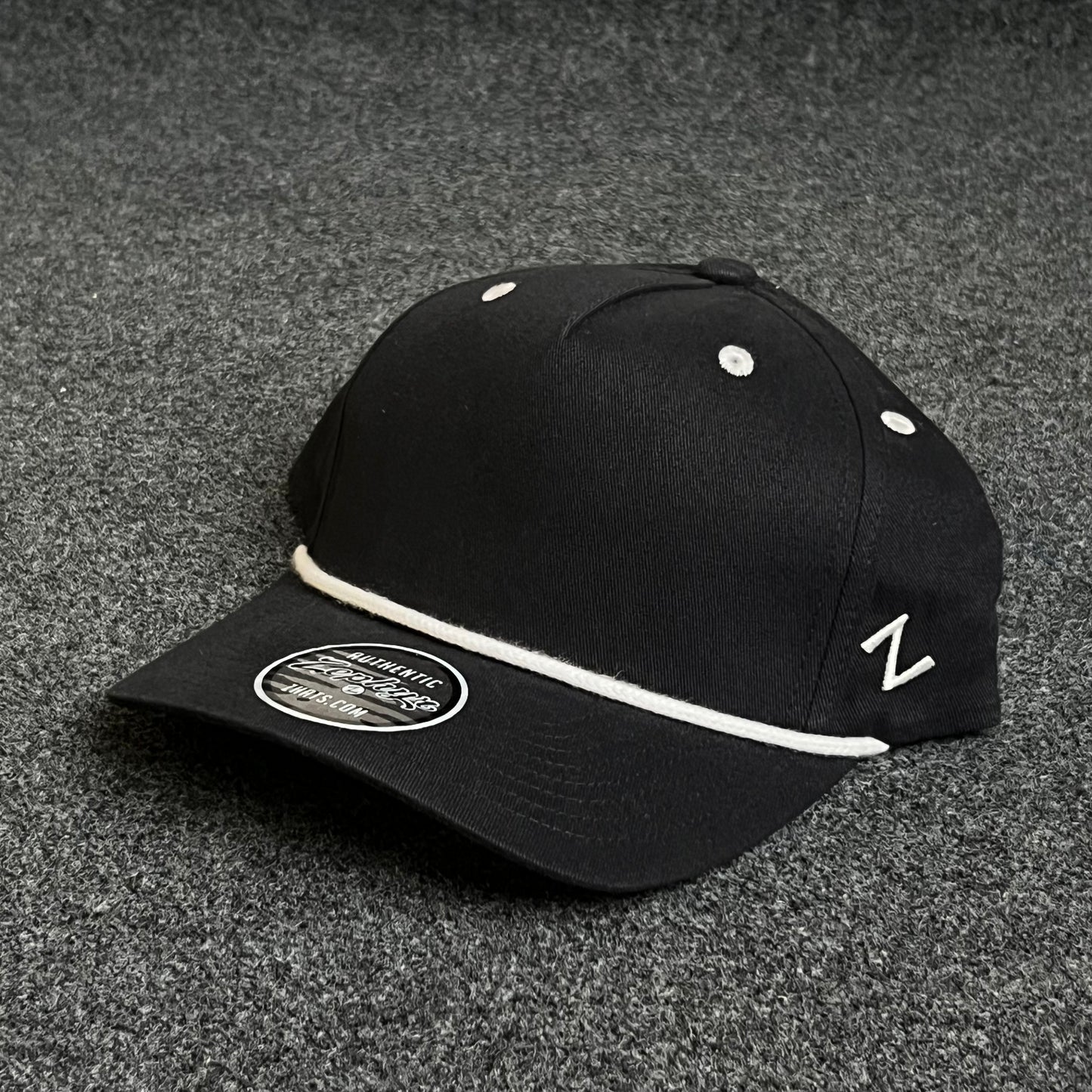 Zephyr Classic Black Rope Cap