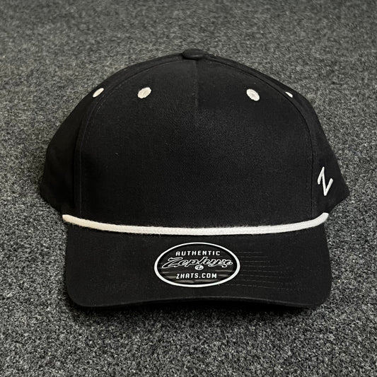 Zephyr Classic Black Rope Cap
