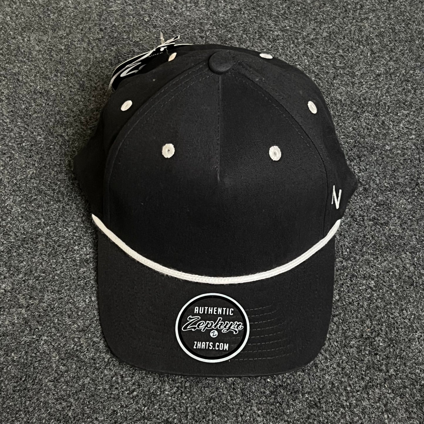 Zephyr Classic Black Rope Cap