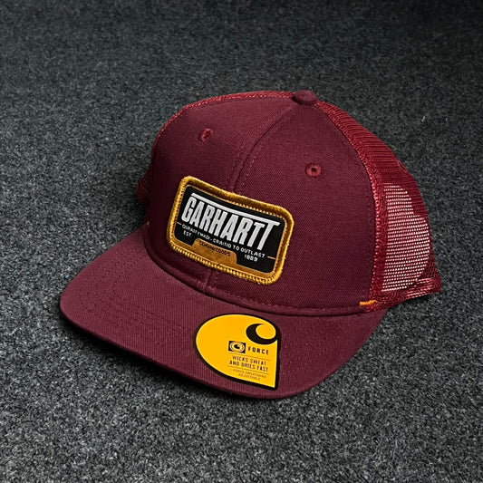 Carhartt Maroon Mesh Patch Cap