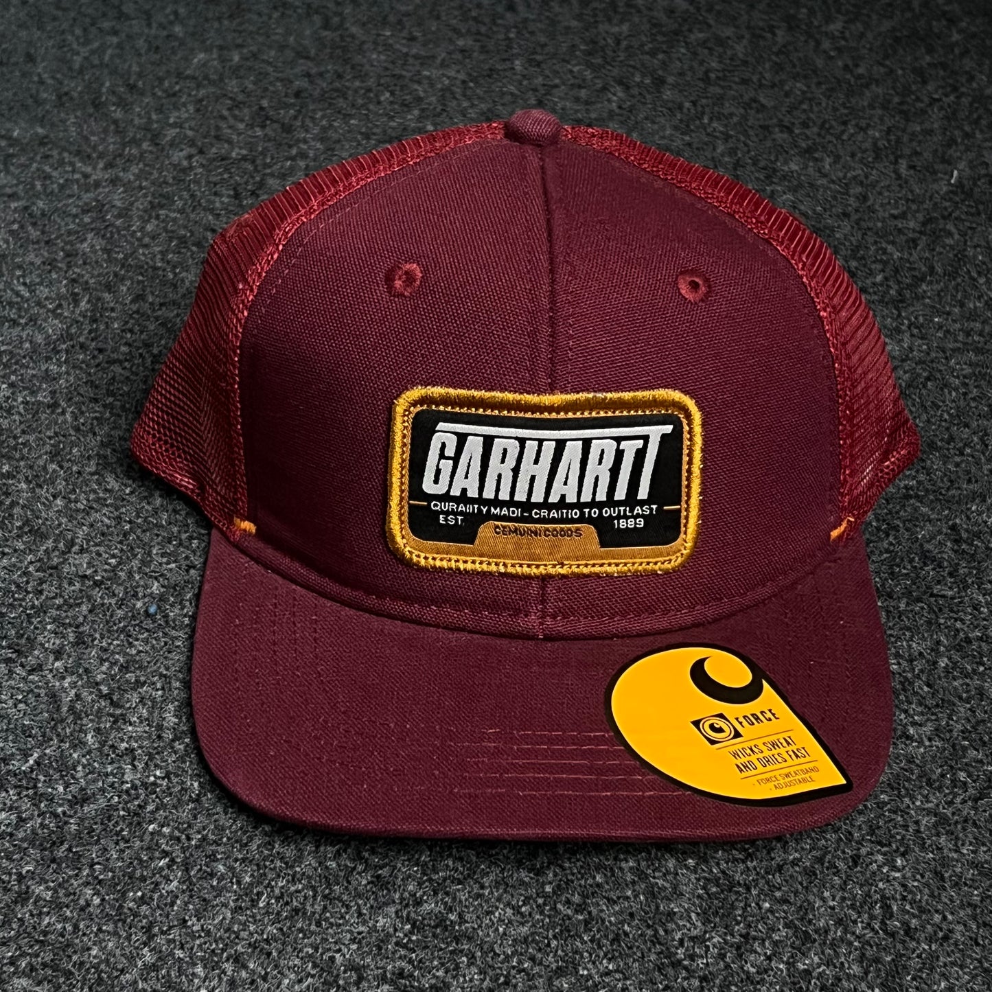 Carhartt Maroon Mesh Patch Cap