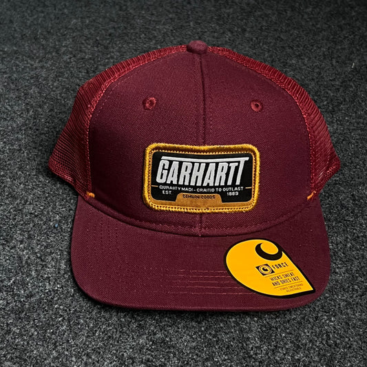 Carhartt Maroon Mesh Patch Cap