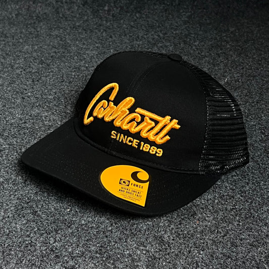 Carhartt Black/Gold Script Mesh Cap