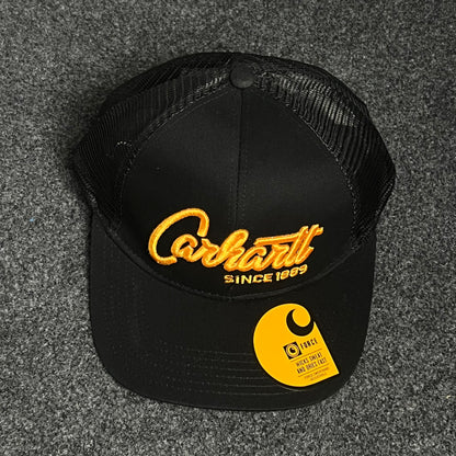 Carhartt Black/Gold Script Mesh Cap
