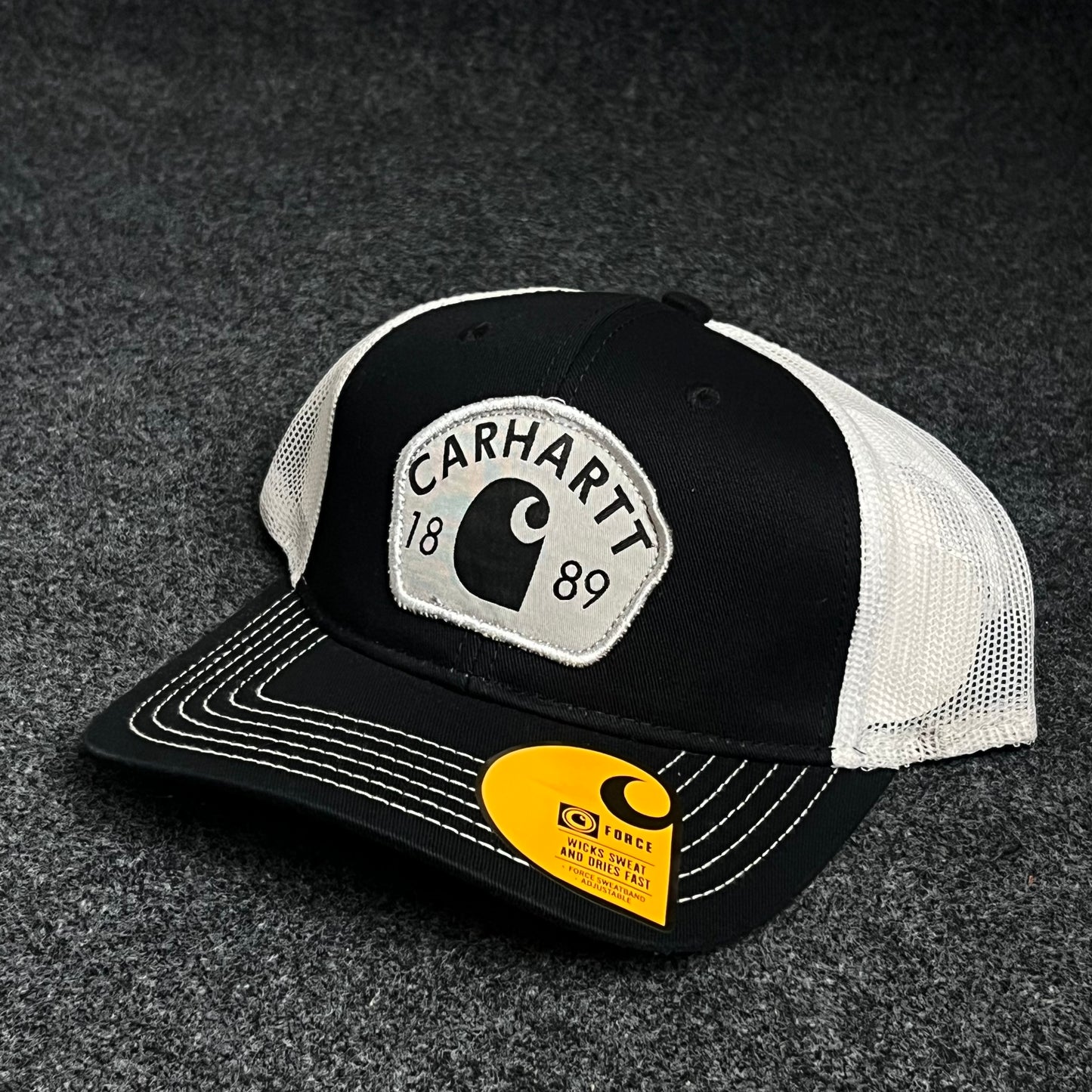 Carhartt 1889 Patch Black/White Mesh Cap