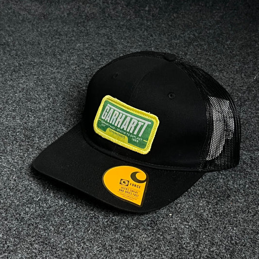 Carhartt Green Patch Black Mesh Cap