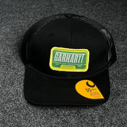 Carhartt Green Patch Black Mesh Cap