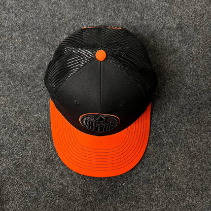 NHL Branded Youth Edmonton Oilers Foam Trucker Snapback Hat.