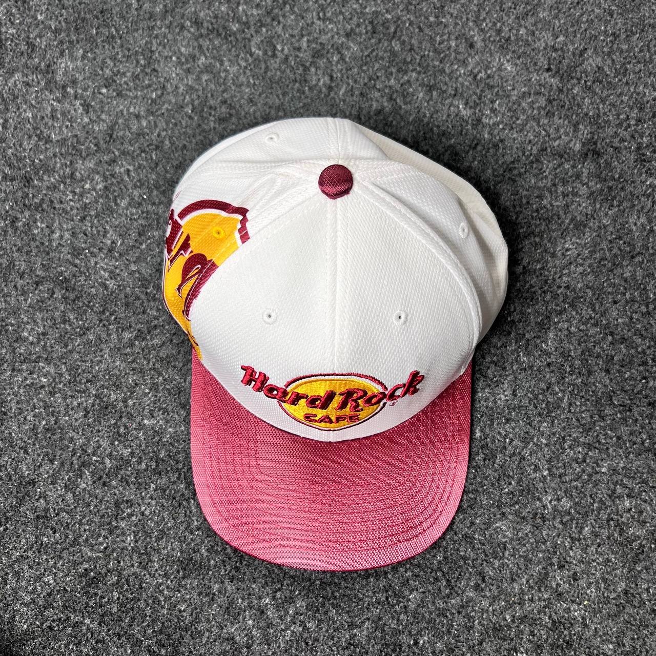Hard Rock Cafe hat.