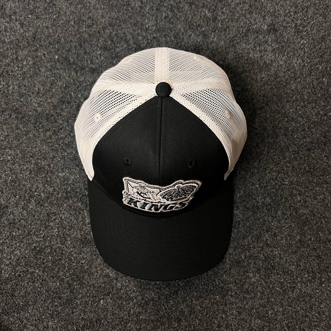Men's Los Angeles Kings Fanatics Black/Silver Authentic Pro A-Frame Rink Adjustable Hat.