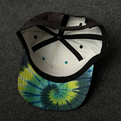 Rick and Morty Portal Fall Tie Dye Snapback Hat