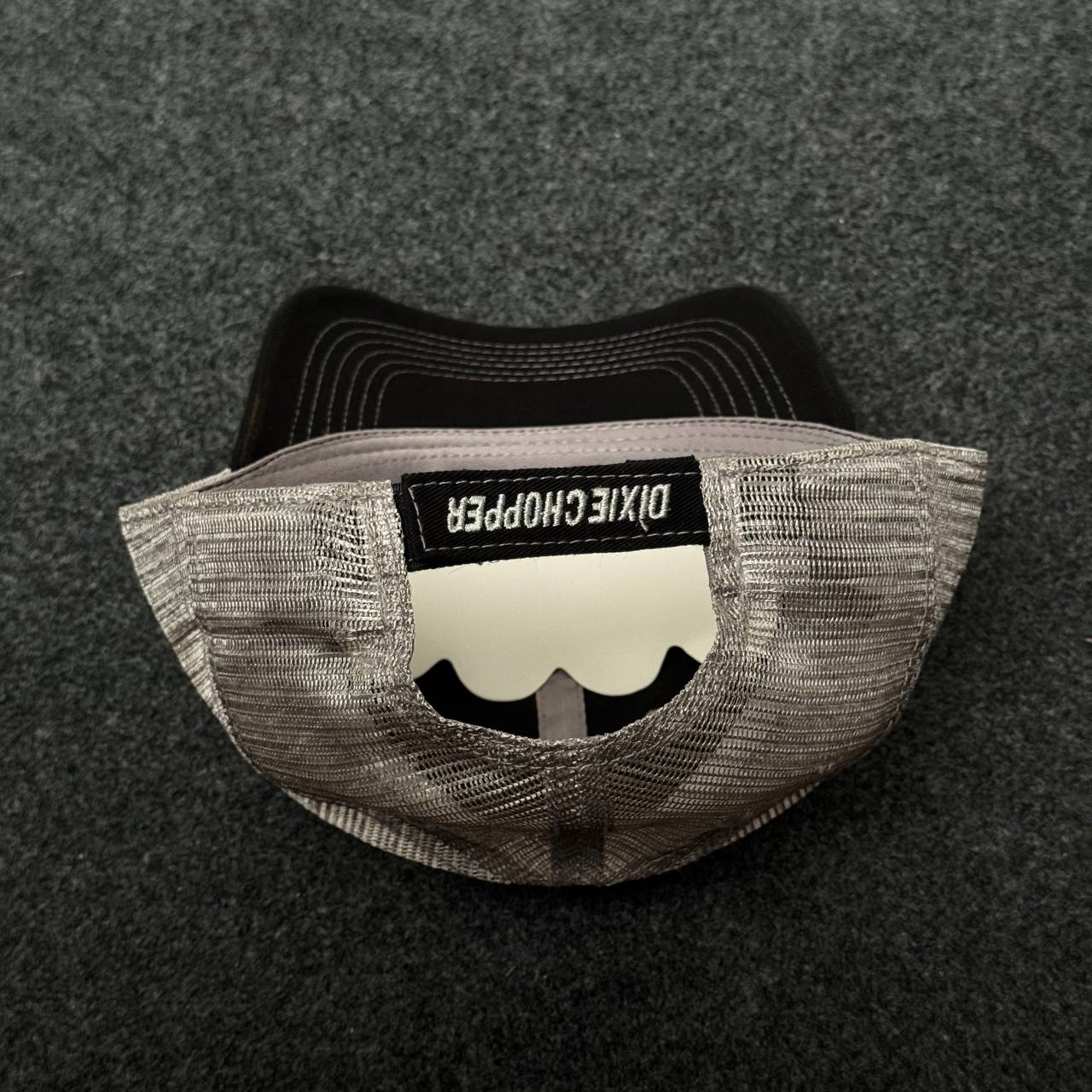 Dixie Chopper Flame Logo Distressed Mesh Trucker Cap