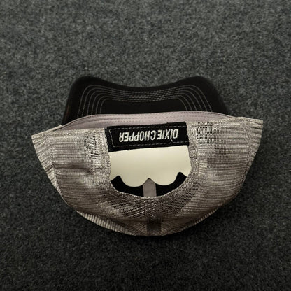 Dixie Chopper Flame Logo Distressed Mesh Trucker Cap